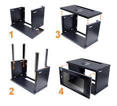 Gabinete Rack Desarmado Alto=27 cms.; Ancho=48 cms.; Profundidad= 22cm 6U, 19P Pared, LINKMADE1