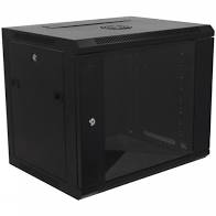 Rack 9U 45cm-Fondo Pared Negro INC-M6-2U2