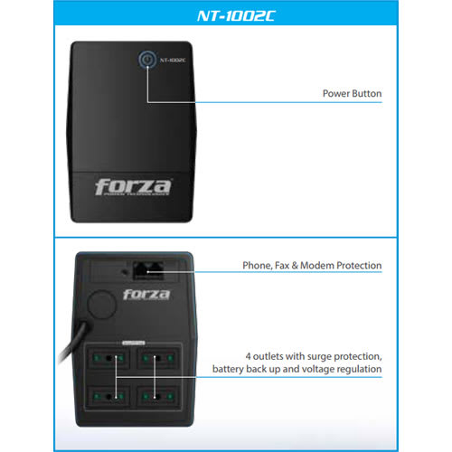 UPS de Respaldo 1000VA NT-1002C1