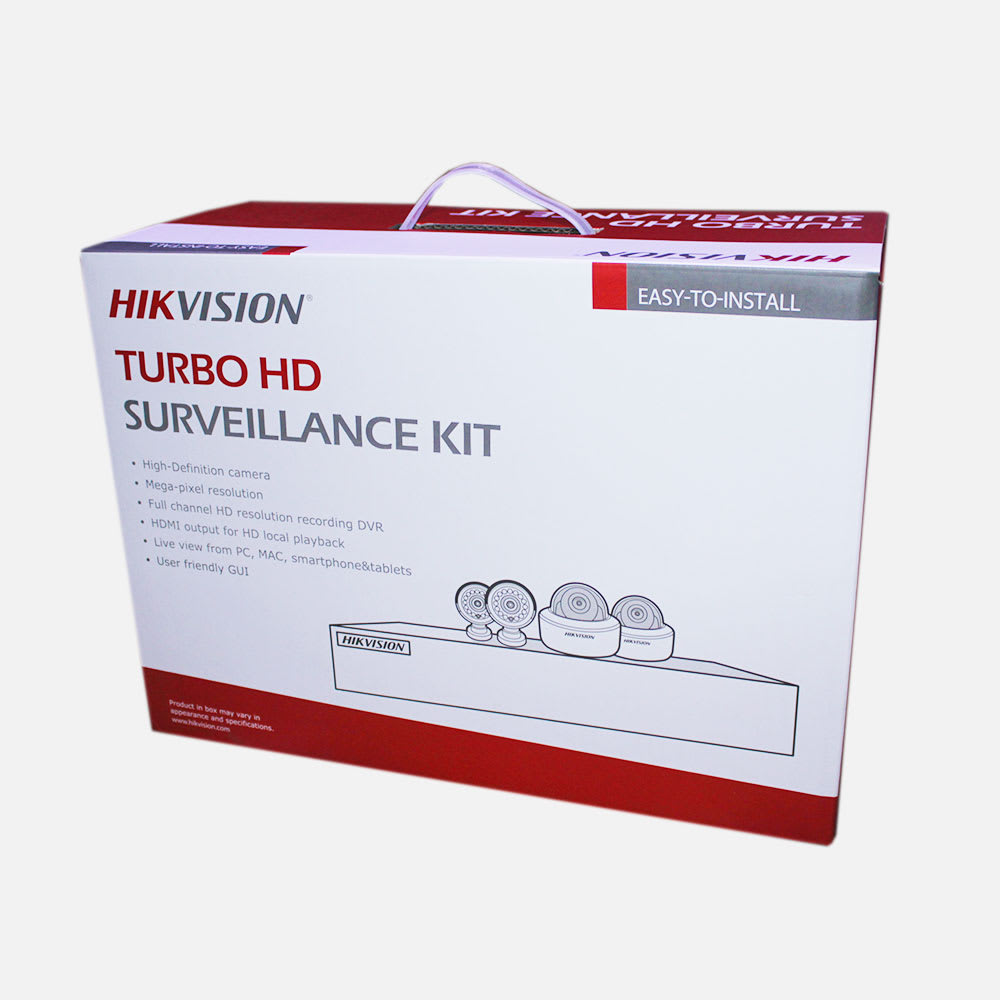 Kit Analogo 1080P DVR-M1 4CH 2Turret+2Bala + 1TB Video Hikvision2