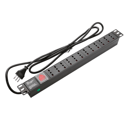 PDU 12 enchufes 10A HORIZ/VERT interruptor x 3mt TRIMERX1