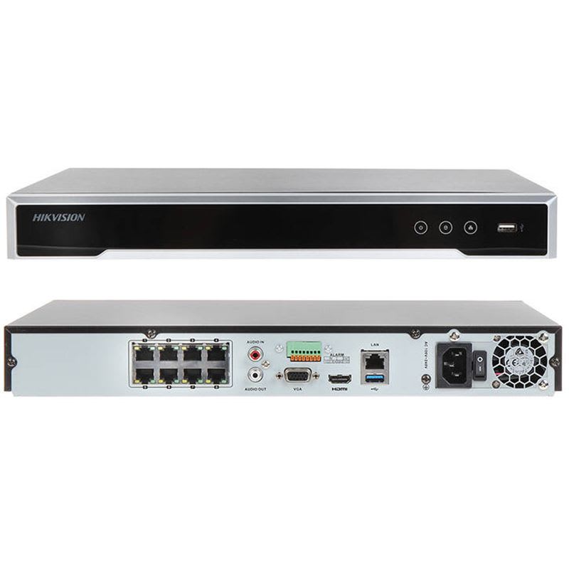 NVR 8 CH+POE 4K HDMI DS-7608NI-K2/8P HIKVISION3