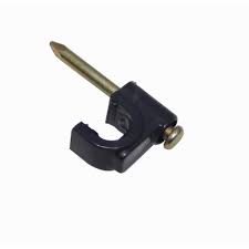 GRAMPA Negra 6x6mm Clavo-15x2mm Zincado Sujeta-Cable Coaxial, KALOP 50-UN C61