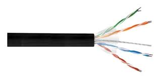 Cable UTP cat5e Exterior Negro AWG25/0,45mm 305mt 100% cobre, LINKCHIP2