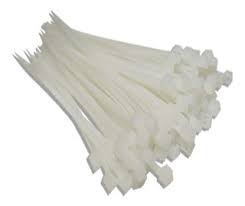 Amarra Plástica blanca, bridas de autobloqueo, 500 un., 4mm x 200mm. 0