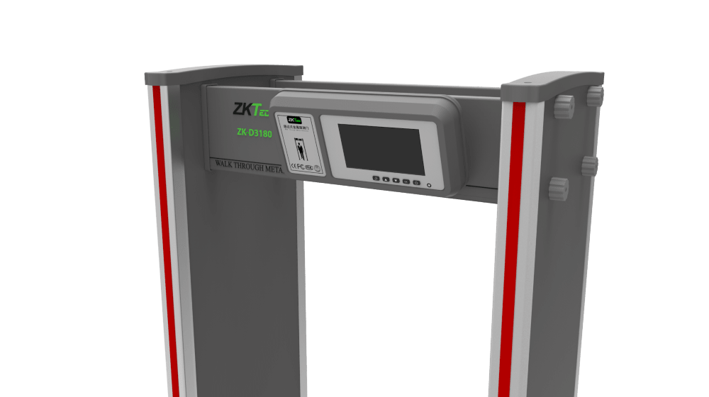 Pórtico Arco Detector de Metales- 18 Zonas, LED, Control Remoto e Indicadores Visuales ZKTeco3