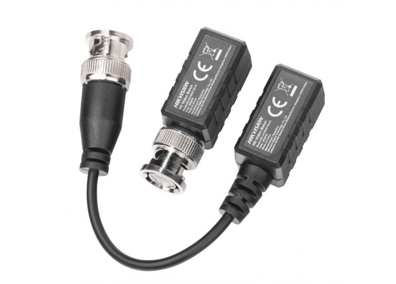 Video Balun, Set 4K Ponchable DS-1H18S/E-C Hikvision x 10 unidades2