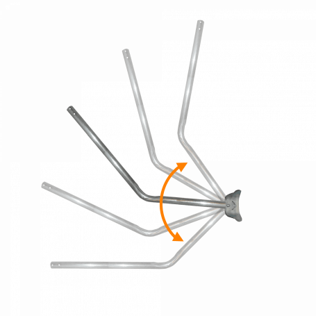 Brazo Soporte para Muro 120cm Exterior Abatible Galvanizado para antenas y cámaras.2