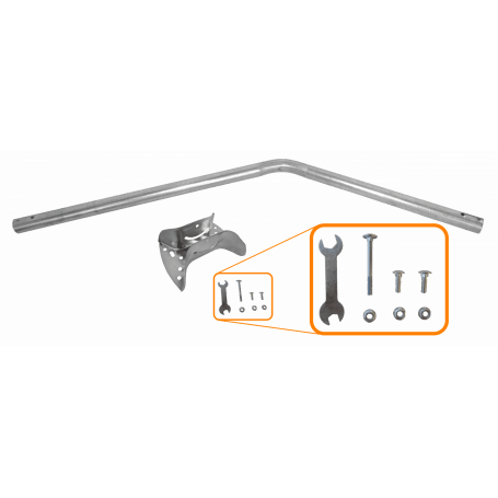 Brazo Soporte para Muro 120cm Exterior Abatible Galvanizado para antenas y cámaras.4