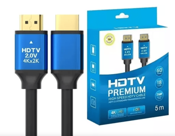 Cable HDMI de 1.5 mts, 4K X 2K Ultra HD 2.0 punta de metal 0