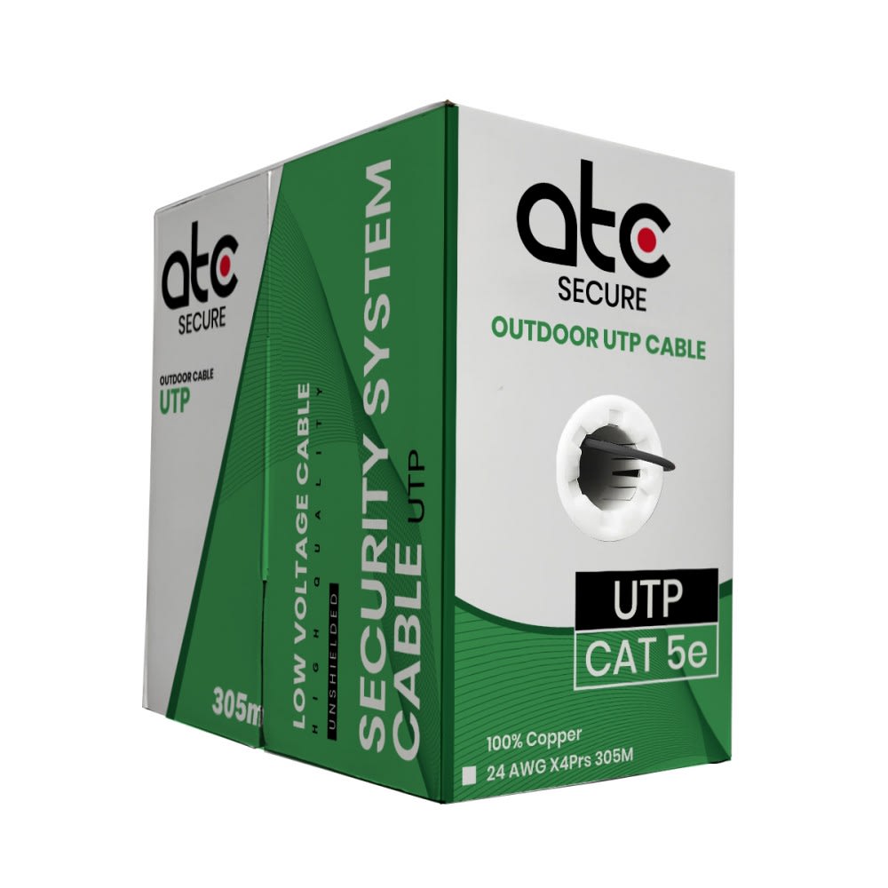 Cable UTP Cat5e Exterior Negro 305MT PE 0.50mm2