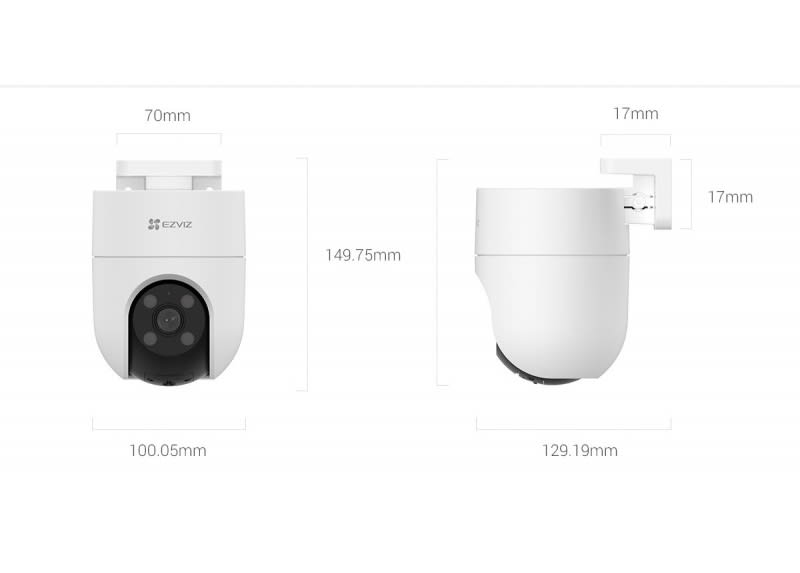 Camara H8C IP WiFi 2MP IA Audio Auto Tracking Sirena Y Luz CS-H8c-R100-1K2WKFL 4mm Ezviz2