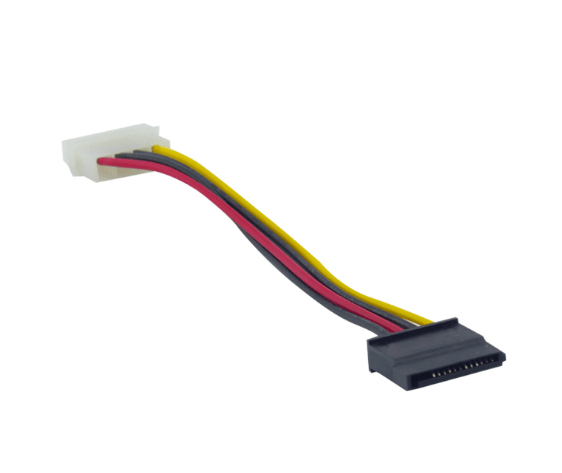 Cable de alimentación de disco duro SATA, Blanco y Negro 0