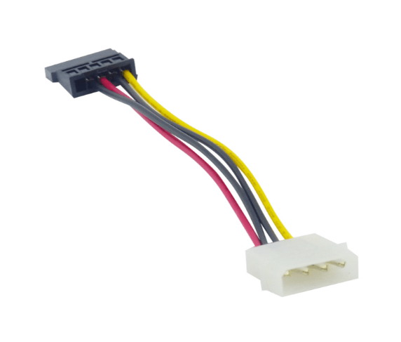 Cable de alimentación de disco duro SATA, Blanco y Negro2