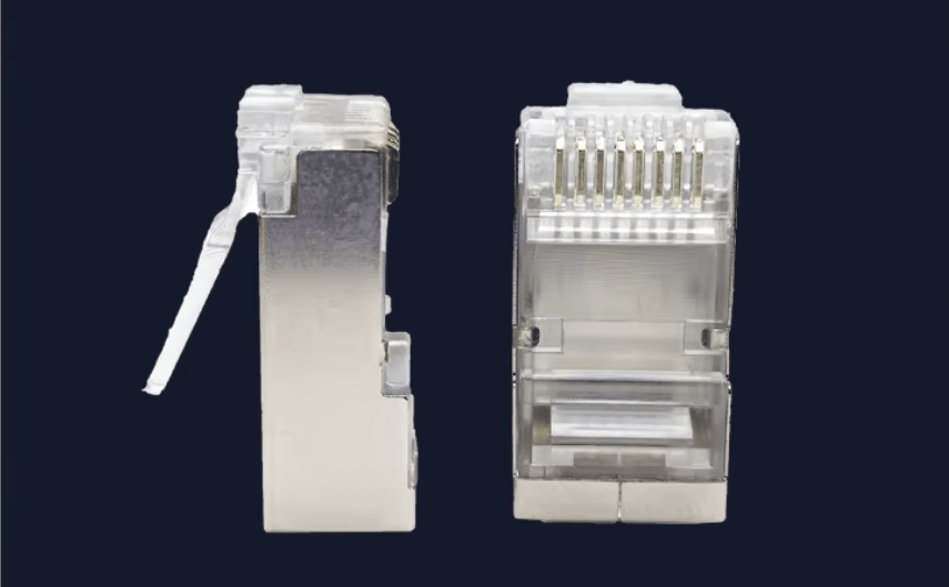 Conector RJ-45 Cat6 blindado de enchufe para red Ethernet macho con Guía 100 x Unidades3