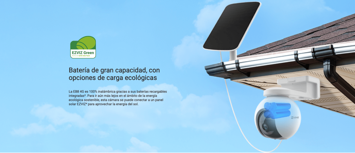 Camara EB8 4G 2K con Bateria + Panel Solar CS-EB8/SP-R100 3MP Tipo C Ezviz4