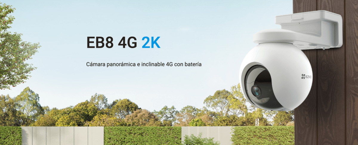 Camara EB8 4G 2K con Bateria + Panel Solar CS-EB8/SP-R100 3MP Tipo C Ezviz 0