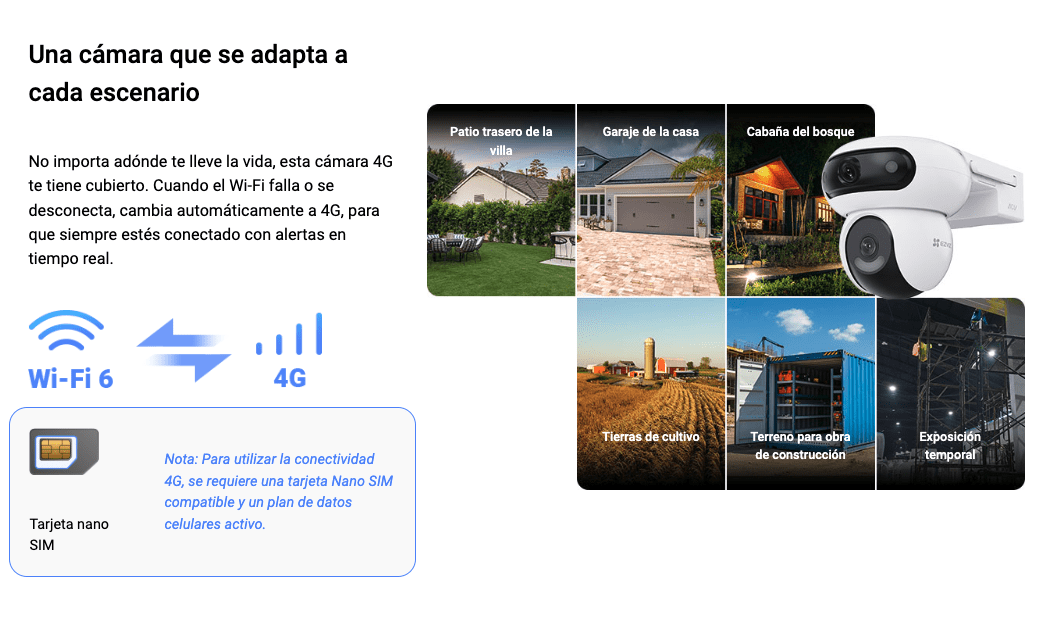 Camara PT 4G HB90x Doble Lente 2K+ & 2K+ con Panel Solar y bateria Smart Tracking CS-HB90x/SP-R100 E3