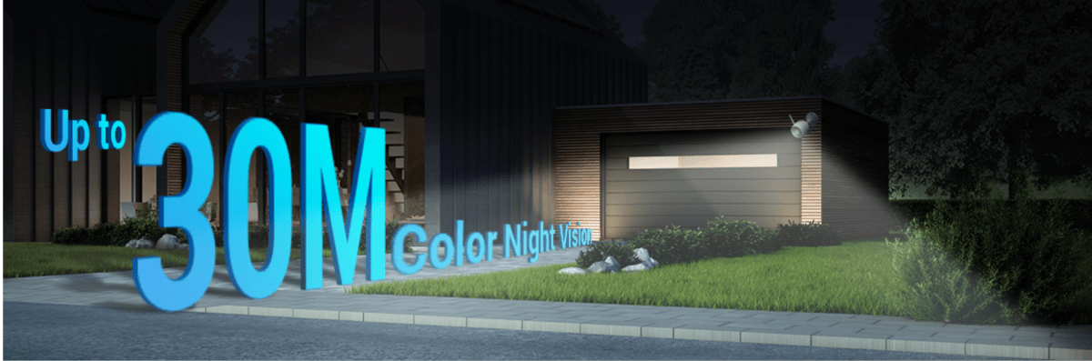 Camara WiFi 3K H3C IR 30m ColorNIGHT Detec personas IA Strobo Exterior, lente 2,8mm5