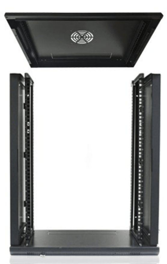 Gabinete /Rack mural armable 18U, c/llave, distancia entre rieles 19” (18Ux600)4