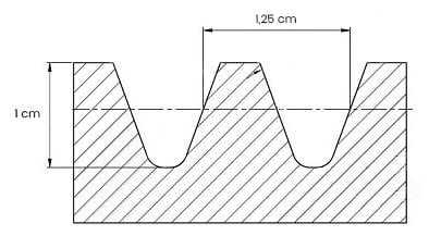 Cremallera Metálica 1mt para portón automático3