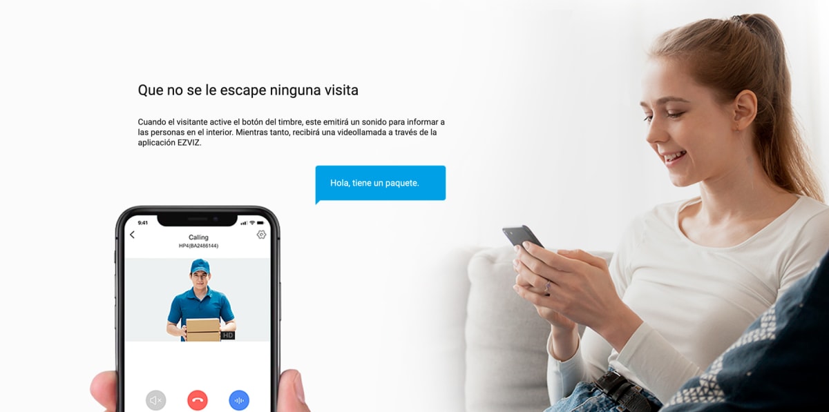 Timbre Inteligente 2MP Inalambrico con Bateria CS-HP4-R100-6E2WPFBS Ezviz4