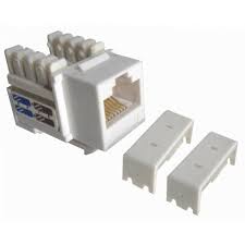 Conector Hembra RJ45 Cat6, Blanco U/UTP Punchable Keystone1
