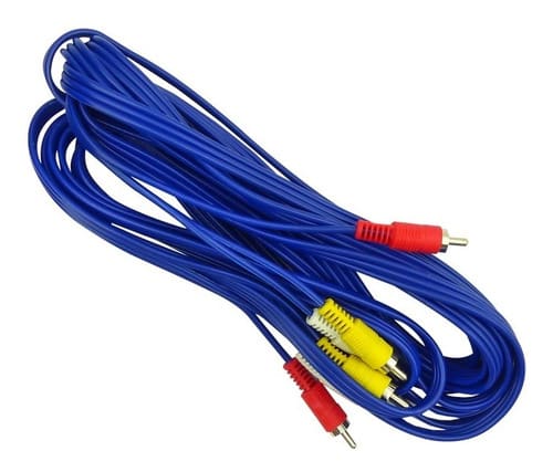 Cable 2 RCA X 1 Plug 3,5Mm, RST, 5 Metros, Alta Calidad2
