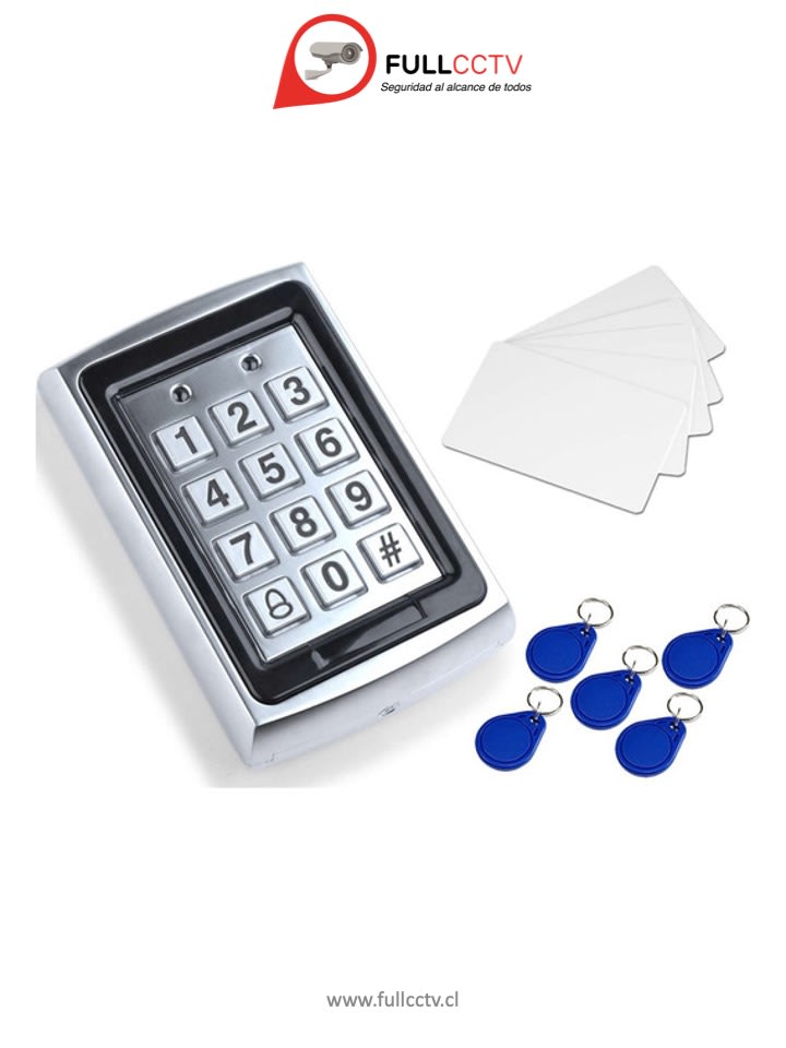Teclado de Control de acceso Rfid de Metal a prueba de agua con 1000 usuarios + 10 teclas Fobs3