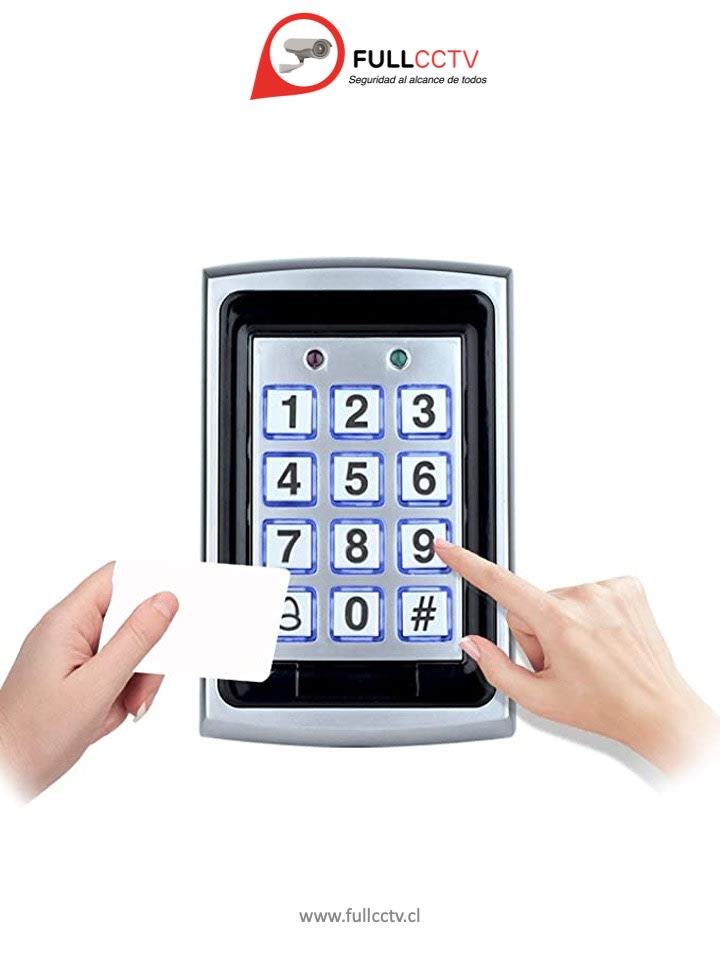 Teclado de Control de acceso Rfid de Metal a prueba de agua con 1000 usuarios + 10 teclas Fobs4
