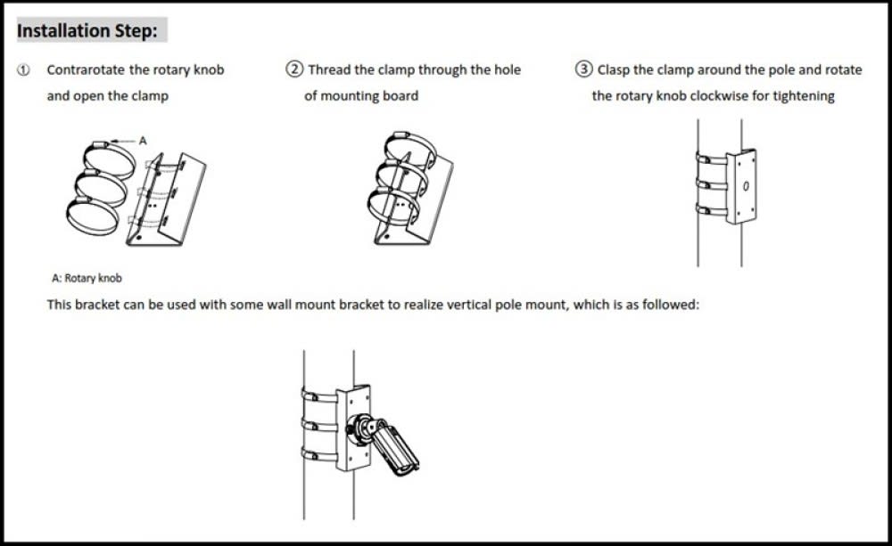 Soporte De Montaje Vertical Para PTZ (Domo O Bullet) HIKVISION (DS-1275ZJ)3