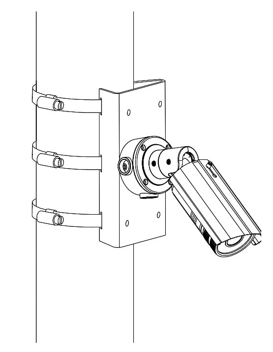 Soporte De Montaje Vertical Para PTZ (Domo O Bullet) HIKVISION (DS-1275ZJ)2