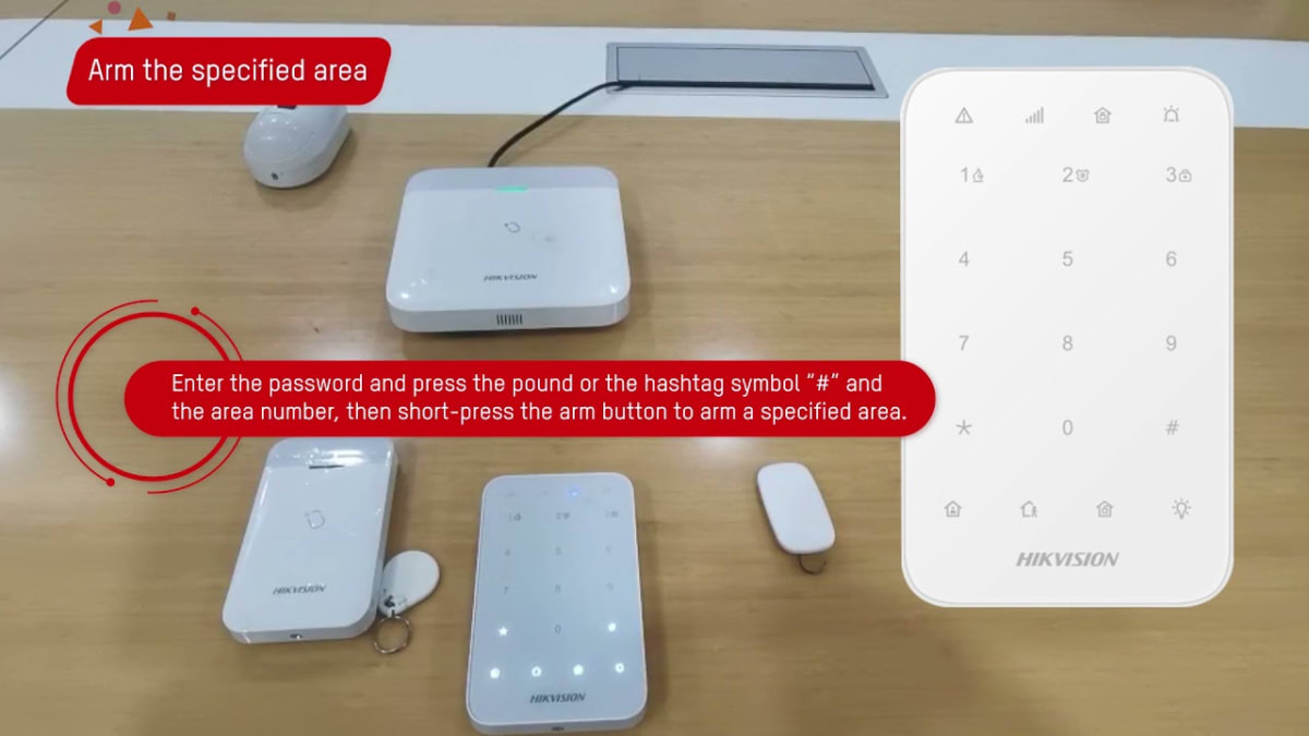 Teclado LCD Inalámbrico DS-PK1-LT-WB Hikvision3
