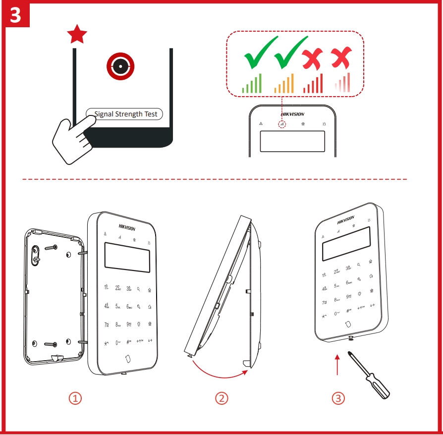 Teclado LCD Inalámbrico DS-PK1-LT-WB Hikvision7