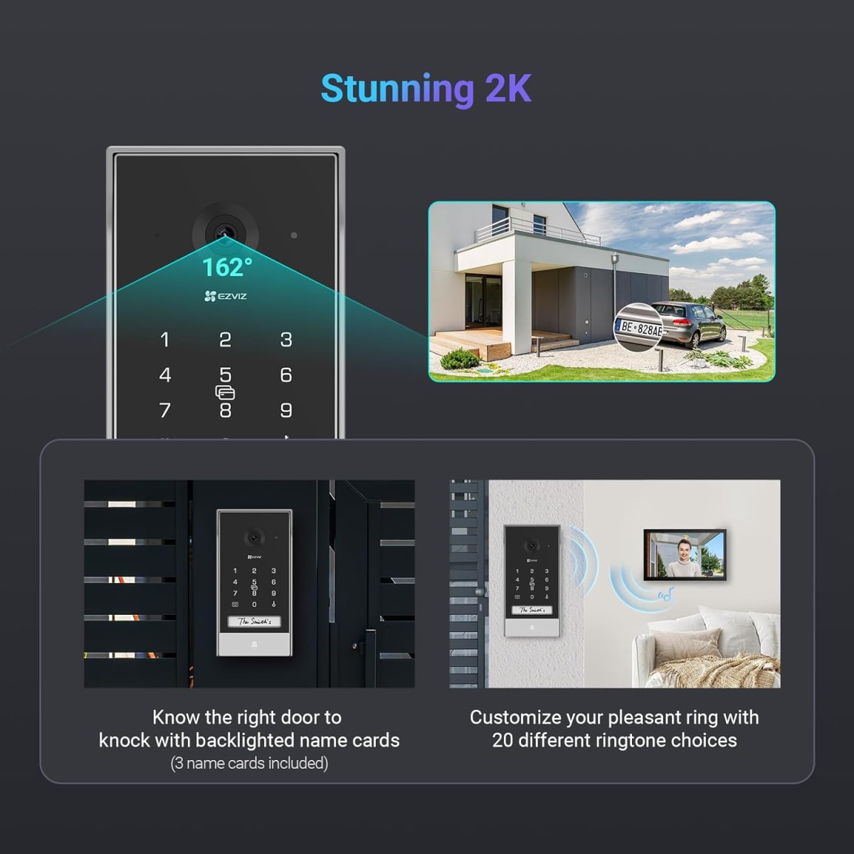 Video Portero Inteligente WiFi HEP7 2K Puerta/Porton 2 Hilos Monitor 7