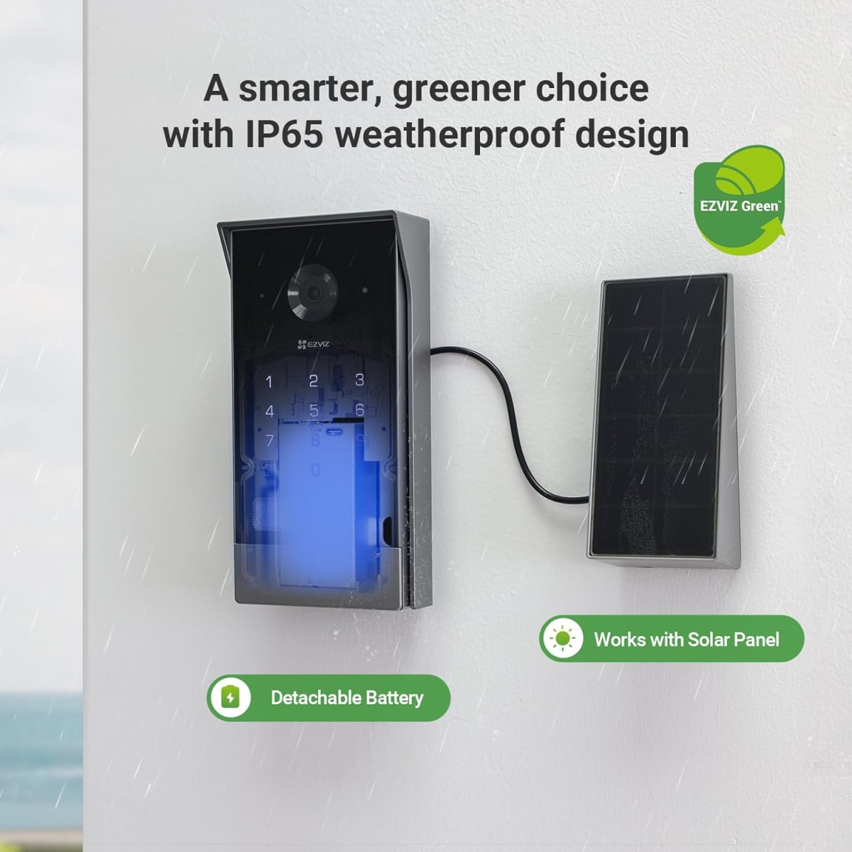 Video Portero Inteligente WiFi HEP7 2K Puerta/Porton 2 Hilos Monitor 7