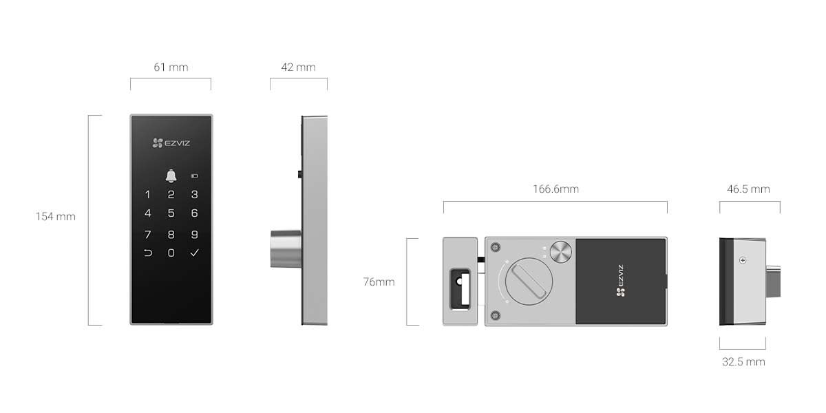 Cerradura inteligente DL03 Pro Huella WiFi APP Ezviz4