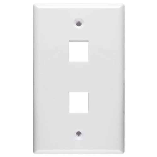 Faceplate Doble 02 Blanco 1