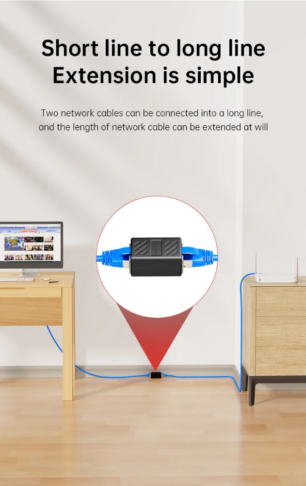 Union copla Conector blindado RJ45 extensor de red Ethernet CAT63