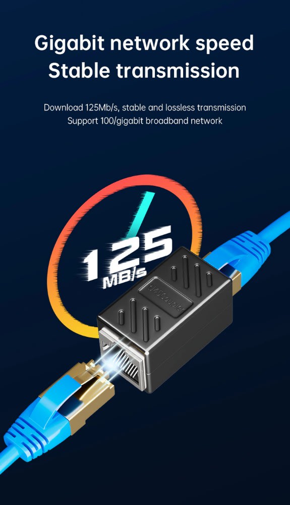 Union copla Conector blindado RJ45 extensor de red Ethernet CAT62