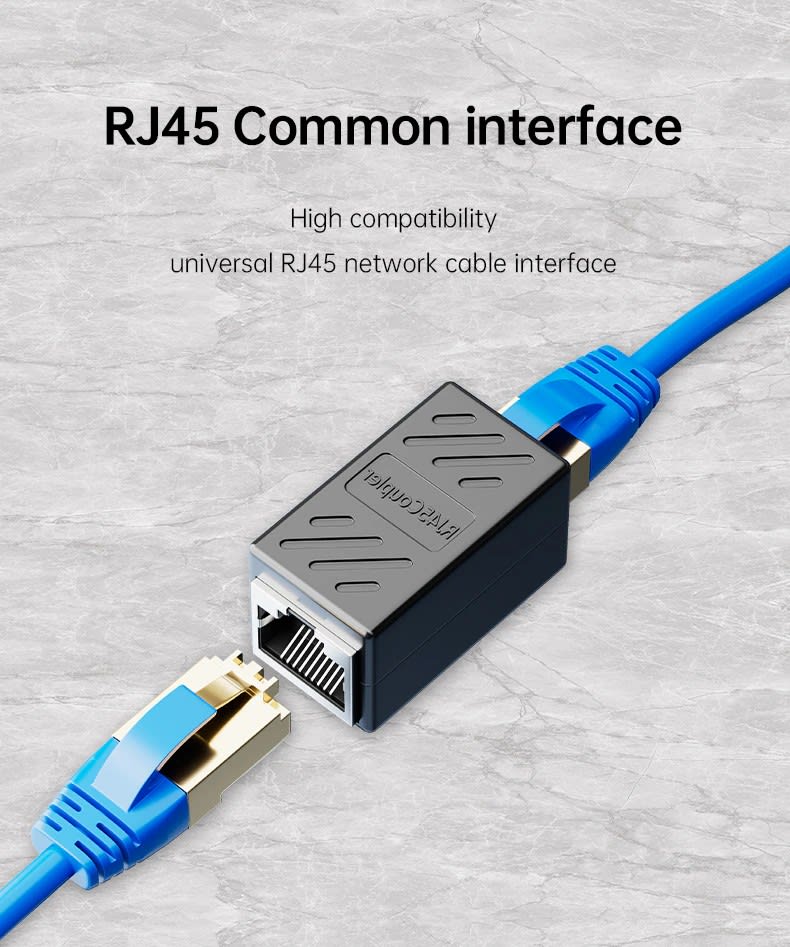 Union copla Conector blindado RJ45 extensor de red Ethernet CAT67