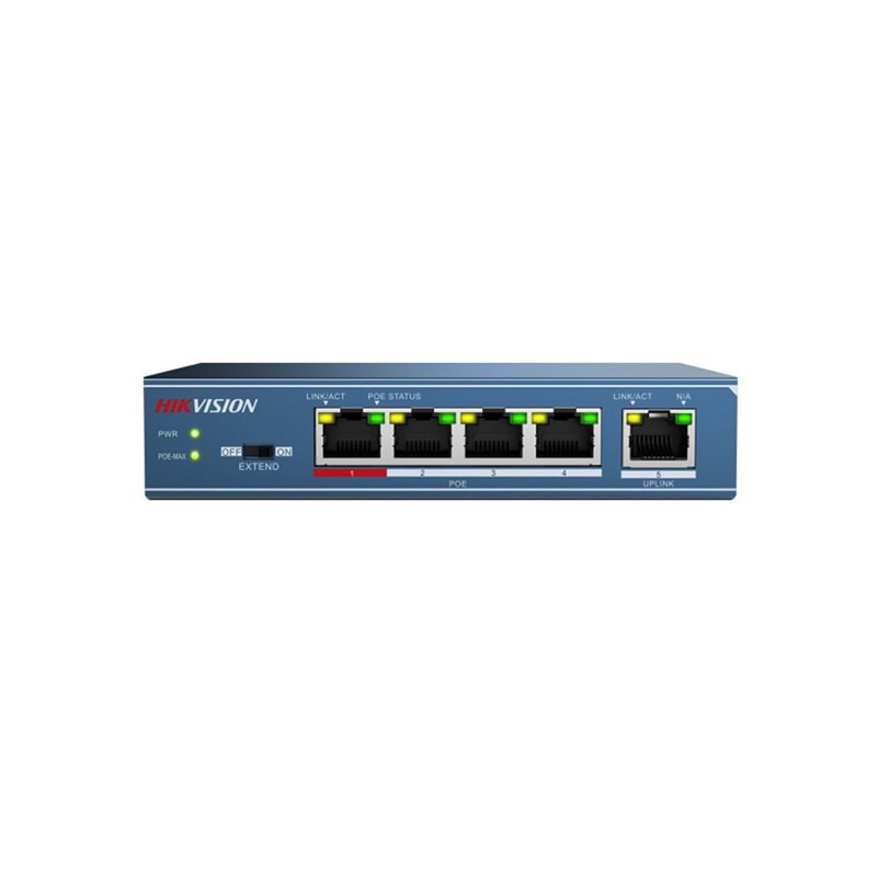 SWITCH 4 puertos POE + 1 puerto UPLINK DS-3E0105P-E/M(B) HIKVISION2