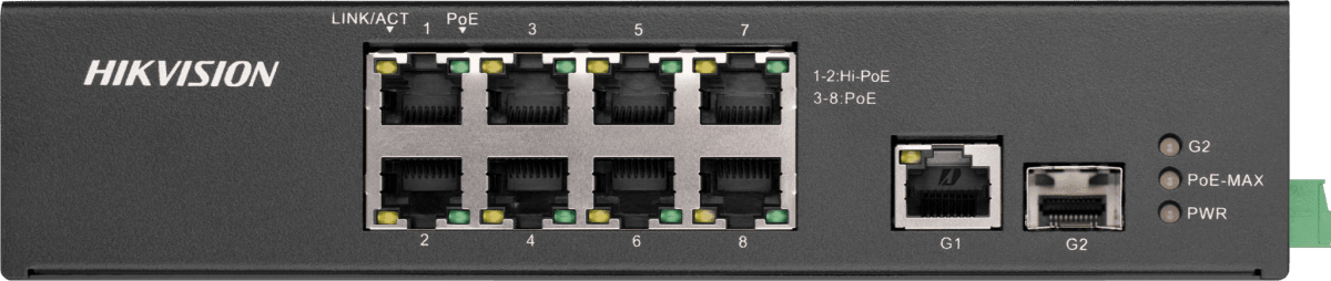 SWITCH 8P DIN NG 2XPOE++(GE) 6XPOE+(GE) 2XSFP(GE) 110W 0