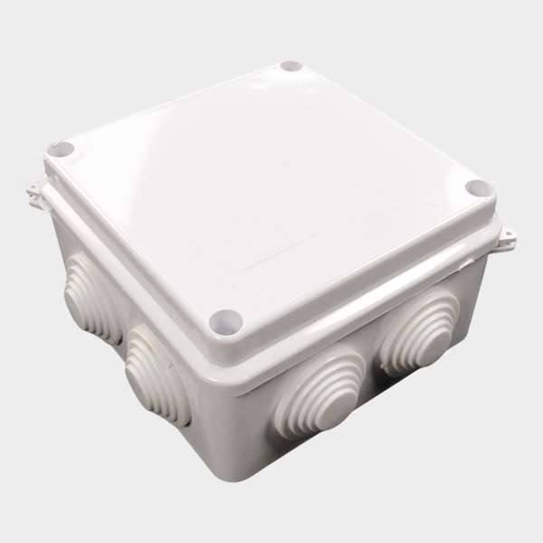 Caja estanca, distribución, PVC 100x100x70mm C/conos IP55 0