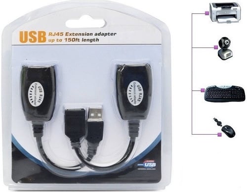 Extension De Conector USB A LAN RJ-45, 50M. Set X 2.3