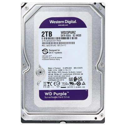 Disco Duro interno Western Digital Purple WD23PURZ 2TB 256mb Surveillance 5400rpm2