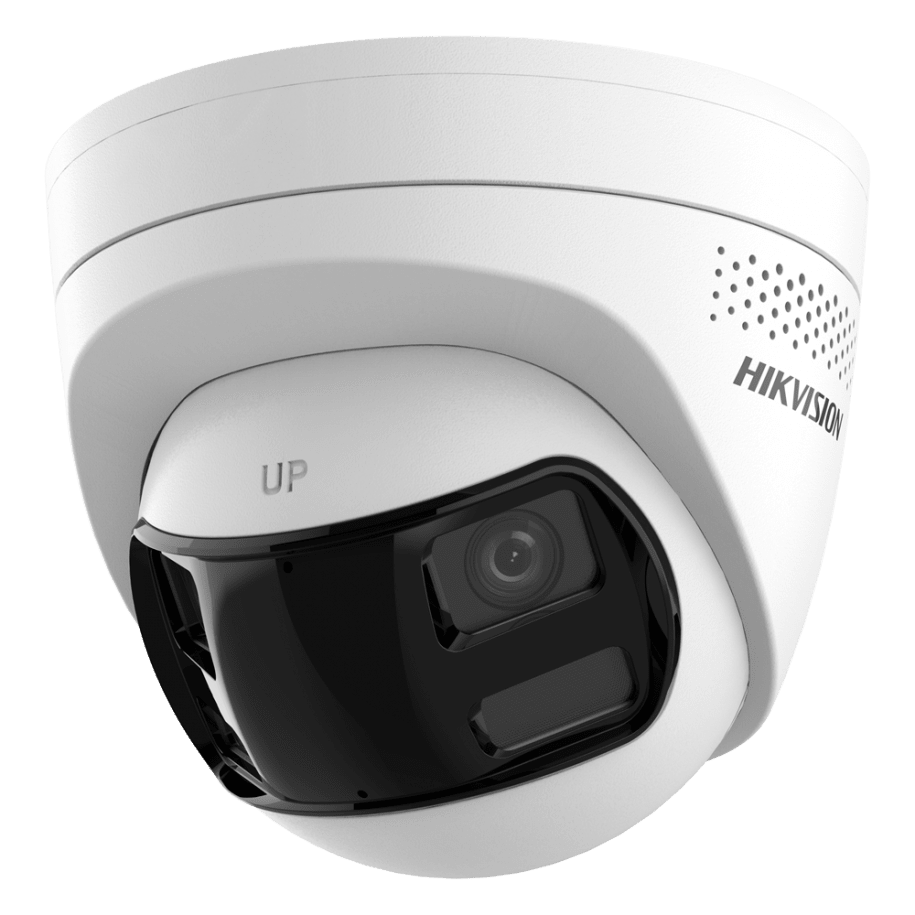 Cámara Turret IP 6MP doble lente 180 Dual Light 30M Audio Bidireccional 2.8mm Hikvisión 0