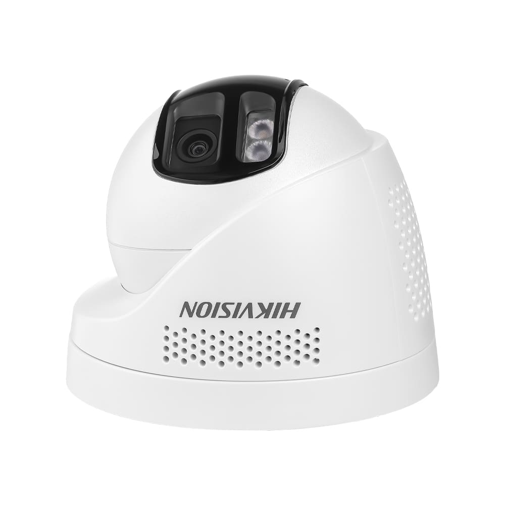 Cámara Turret IP 6MP doble lente 180 Dual Light 30M Audio Bidireccional 2.8mm Hikvisión2