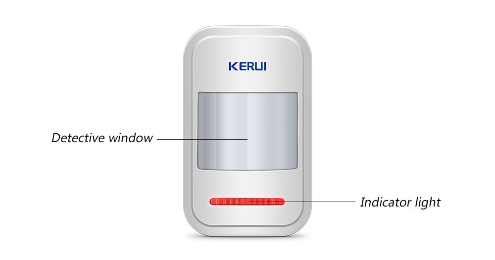 KERUI P819 Sensor PIR inalámbrico de 433MHz Detector de movimiento-infrarrojo-inteligente 4