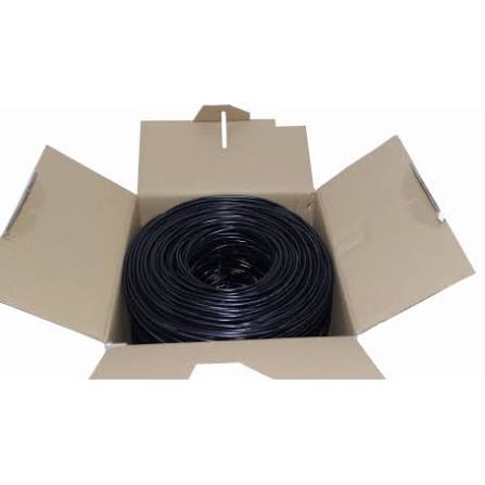 Cable UTP F/UTP cat5e Exterior CCA apantallado NEGRO, 305 mt, AWG25/0,45mm Aleación (CCA)3